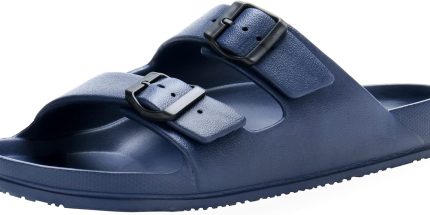 Men's Adjustable Double-Buckle EVA Slides