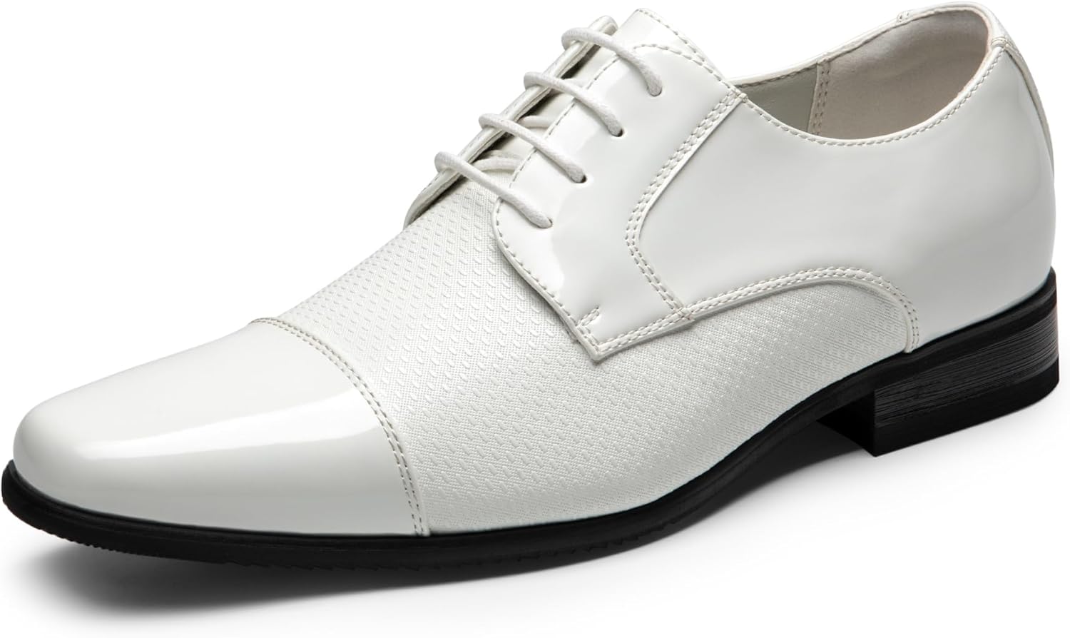 61zrC1SprdL._AC_SL1500_.jpg Men's Patent Lace-Up Tuxedo Shoes - Image 1