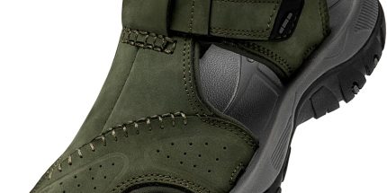 Men's Closed-Toe Leather Hiking Sandals