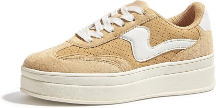 Suede Faux Leather Chunky Sneakers