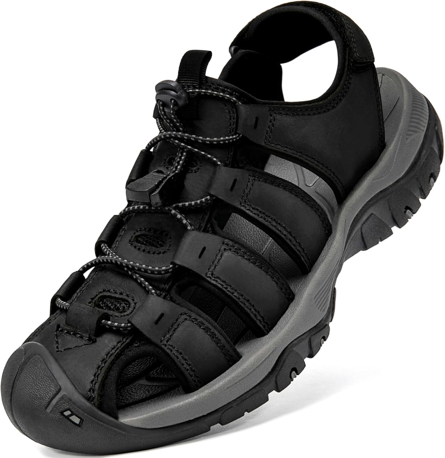 71A3JrizIML._AC_SL1500_.jpg Men's Closed-Toe Leather Hiking Sandals - Image 1