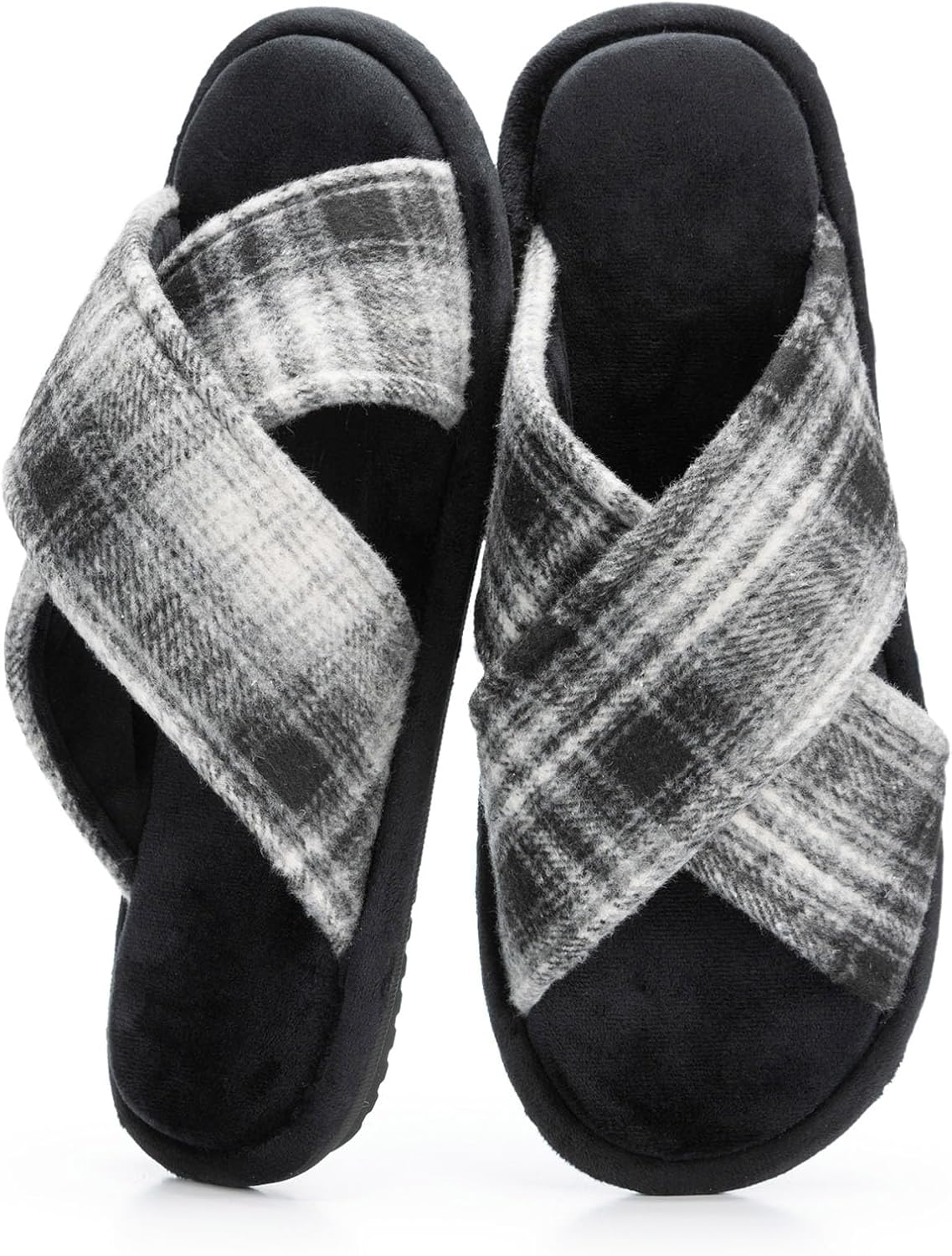 71ZI6IlBPL._AC_SL1500_.jpg Men's Open-Toe Memory Foam Cross-Band Slippers - Image 1