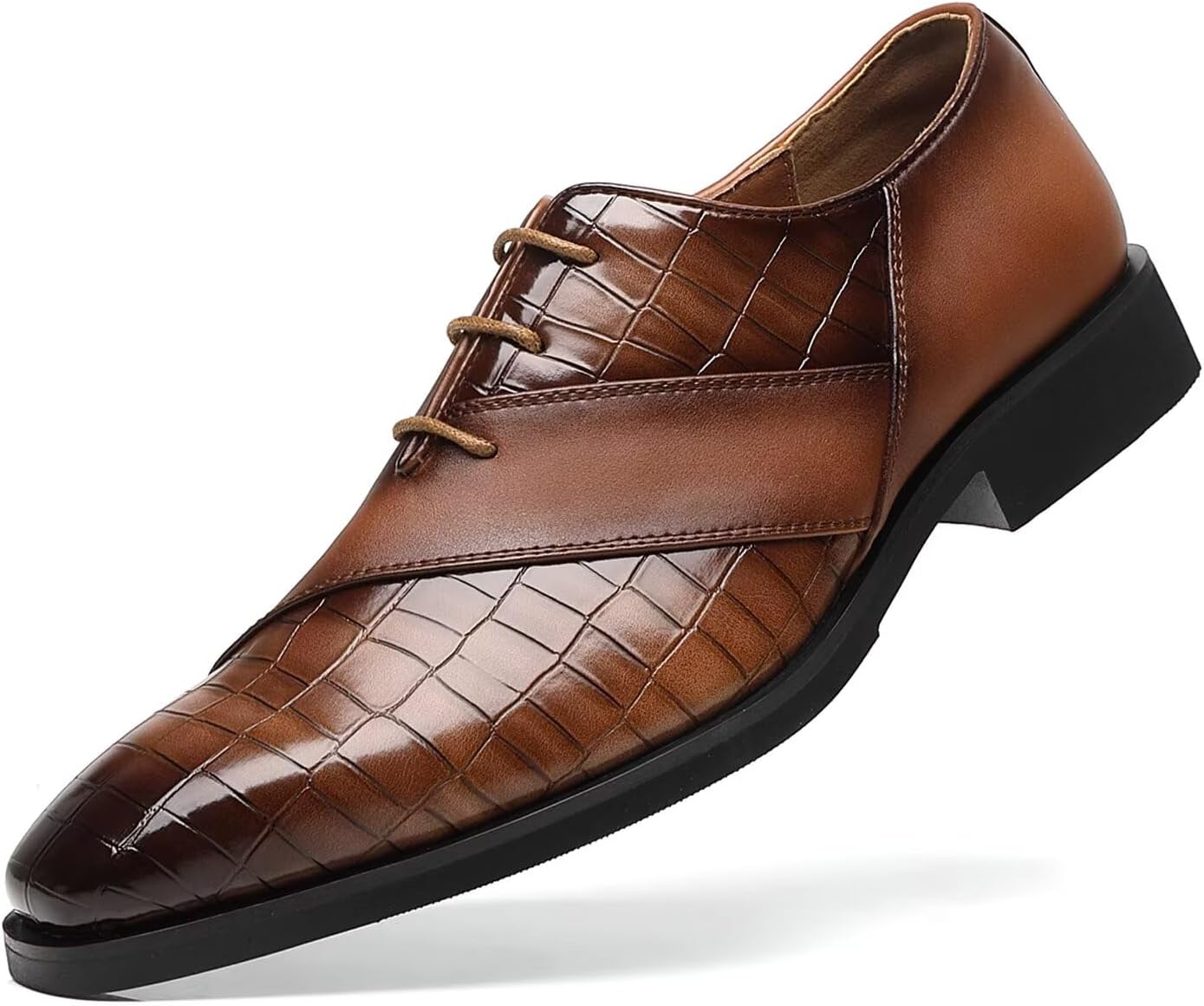 71y91QYEslL._AC_SL1500_.jpg Men's Leather Lace-Up Oxfords - Image 1