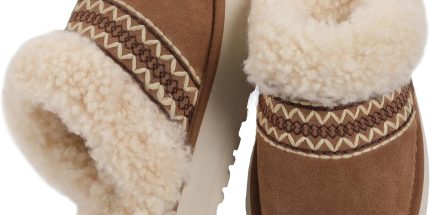 Women's Fuzzy Chunky Sole Slippers