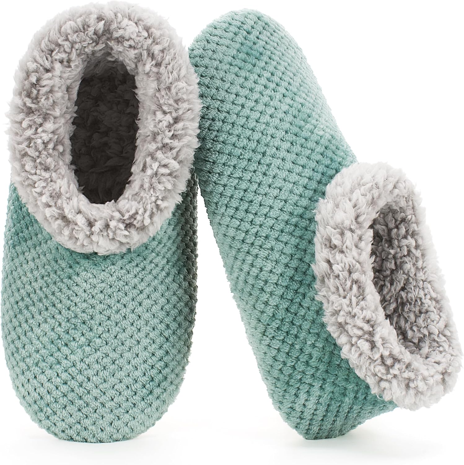 81wEqEbSb2L._AC_SL1500_.jpg Women's Sherpa Lined Soft Sole Slippers - Image 1